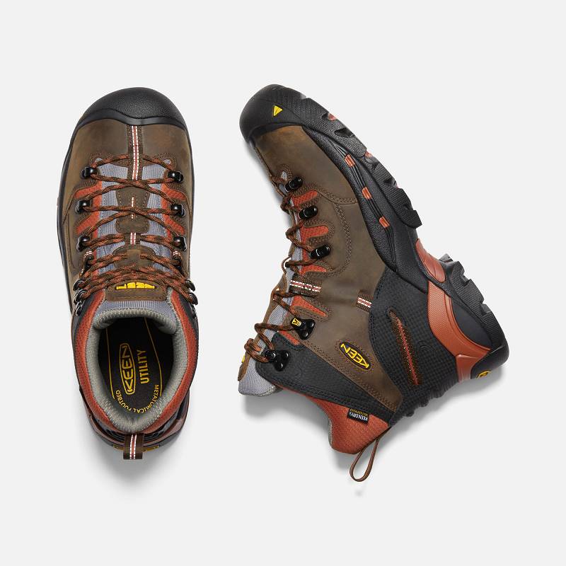 Keen Pittsburgh 6" Soft Toe Arbeitsschuhe Herren DE-68419 Cascade Brown/Bombay Brown - Keen Herrensc